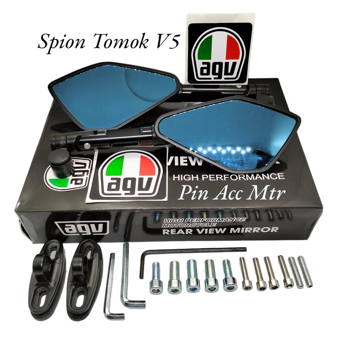 Gambar spion tomok v5 kaca Besar pnp Universal Motor Nmax aerox pcx adv dill - Hitam Kaca Biru, Spion Tomok dari @Pin Acc Motor@ undefined Tokopedia