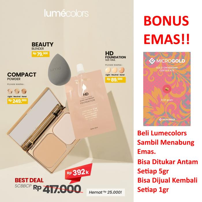 Gambar Lumecolors Paket Hemat Paket Bundling Isi 3 Foundation Saset Bedak Pad dari lumecolors jogja undefined Tokopedia