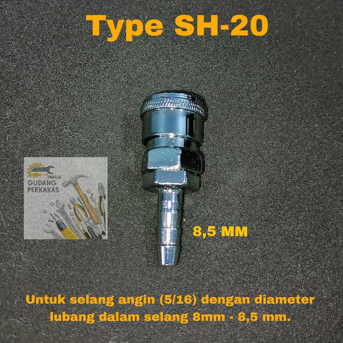Gambar Quick Coupler SH SF SM SP - Hose Coupling Release Sh20 Sf20 Sm20 Sp20 - SH-20 dari Gudang Perkakas Tangerang undefined Tokopedia