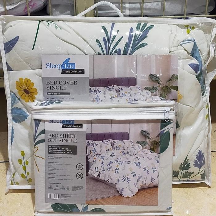 Gambar Sleeplite 150x220 Cm Bed Cover set 120x200x30 seprai / set bedcover - 10, King dari Homedecor Bandung undefined Tokopedia