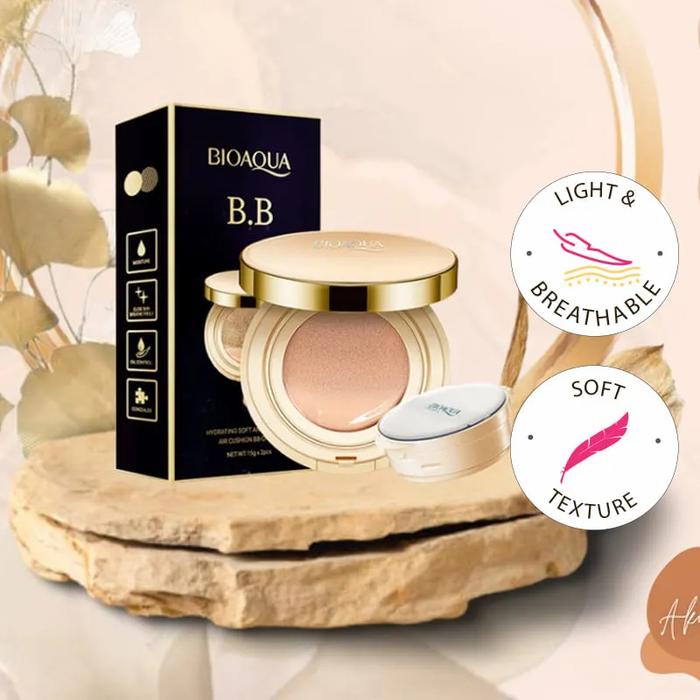 Gambar BIOAQUA Hidrating soft&Flawless air cushion BB Cream-Natural color 30g dari Radeya Tokoku1 undefined Tokopedia