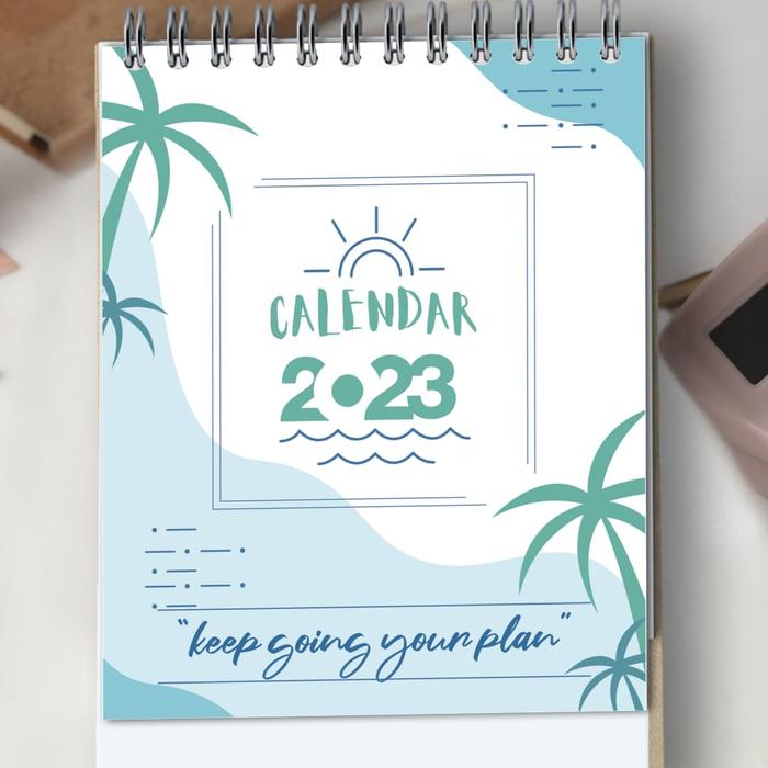 Gambar KALENDER MEJA MINI 2023 - KALENDER LENGKAP - KALENDER 2023 MINI - KALE - SUMMER dari Bani Kertas undefined Tokopedia