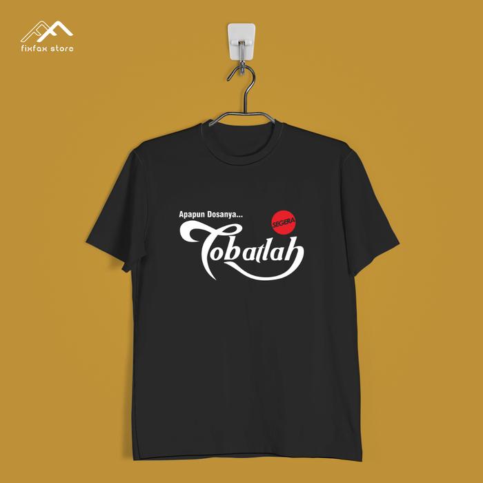 Gambar Kaos Plesetan Parodi Lucu Pria Wanita Merek Merk Logo Murah Tobatlah - Hitam Pendek, L dari Fixfax Store undefined Tokopedia