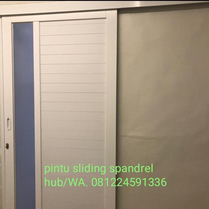 Gambar pintu sliding aluminium spanrel doubel dari Serba Jaya aluminium undefined Tokopedia