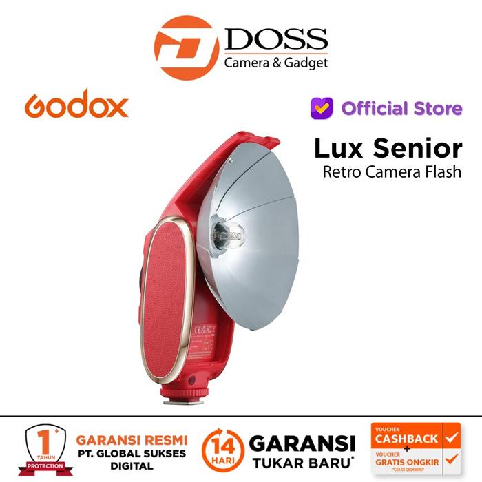 Gambar Godox Lux Senior Retro Camera Flash - Lux Senior Retro - Red dari DOSS Camera & Gadget undefined Tokopedia