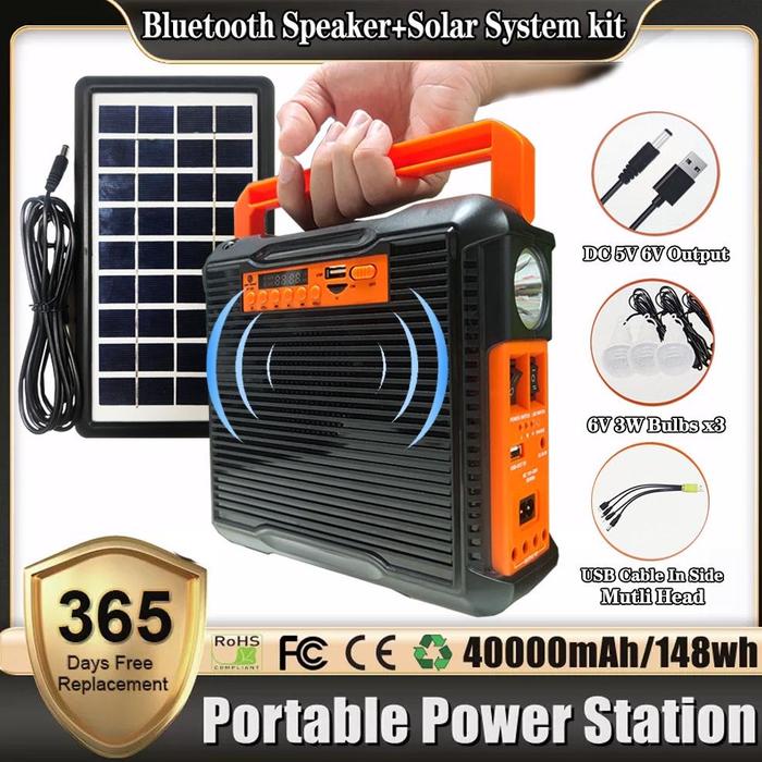 Gambar 25W Sistem Tenaga Surya Solar Power Panel Generator Kit dengan Radio - EP-395 dari Masbeeto undefined Tokopedia