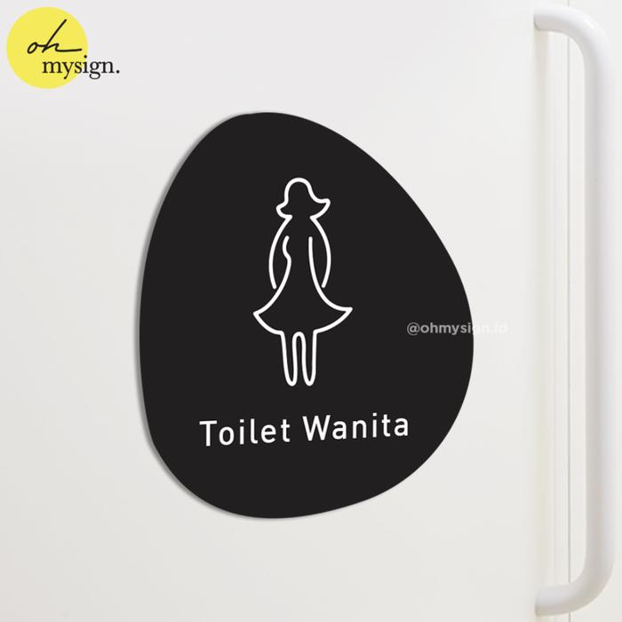 Gambar Tulisan Toilet Wanita Sign Board Akrilik Tempel Dinding Papan Acrylic - Stone Hitam, 10cm dari Oh My Sign undefined Tokopedia