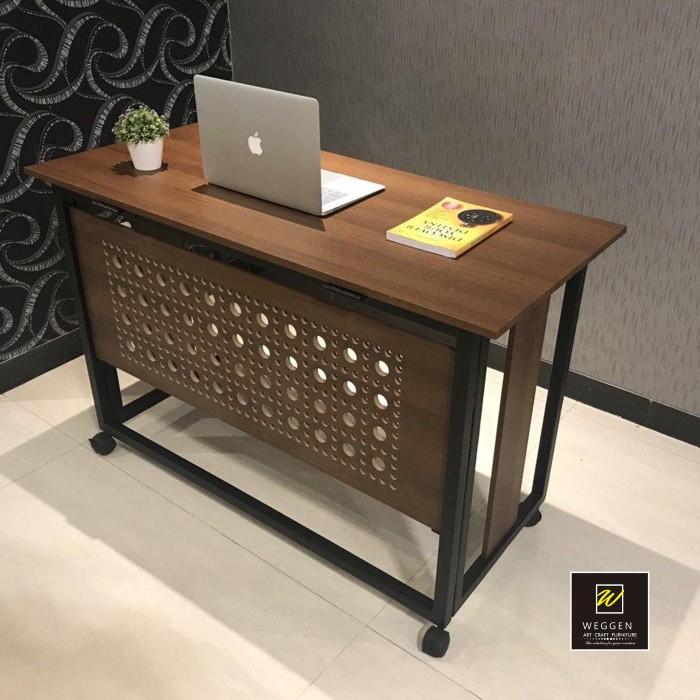 Gambar Meja lipat kerja laptob modern - Cokelat, Palu & Kendari dari WEGGEN FURNITURE STORE undefined Tokopedia