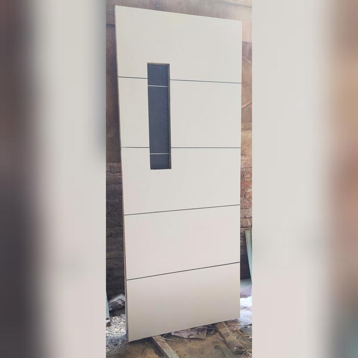 Gambar PINTU MINIMALIS KS / KACA SAMPING - Putih dari CV. Pintu Berkah Putra undefined Tokopedia