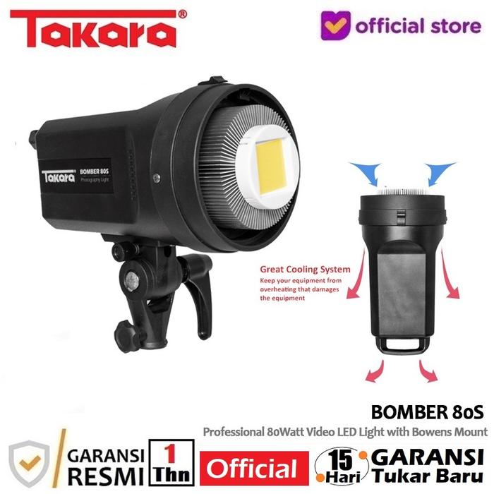 Gambar Takara BOMBER 80S Professional 80W Video LED Light - LED ONLY dari Takara Indonesia undefined Tokopedia