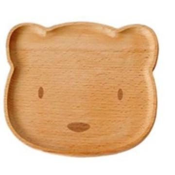 Gambar wooden tableware cute bear and rabbit / piring kayu saji buah cemilan - cute bear dari samiya jaya undefined Tokopedia