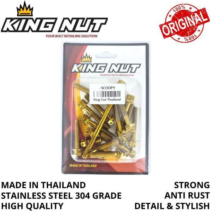Gambar [Aks Motor] Baut Set Cvt Scoopy Beat Vario Fi Spacy Genio Baut Probolt - Gold dari Eighteen-nine undefined 4 Tokopedia