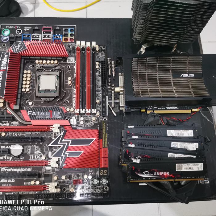 Jual asrock p67 fatality pro +proc i7 with cooler 4x4gb ram