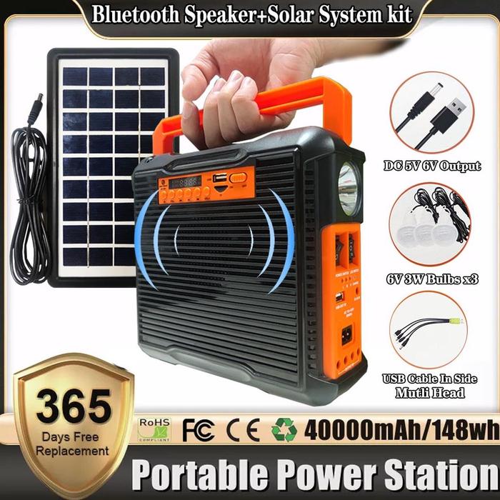 Gambar Sistem Tenaga Surya Solar Power Panel Generator Kit 25W Emergency - EP-395 dari Masbeeto undefined Tokopedia