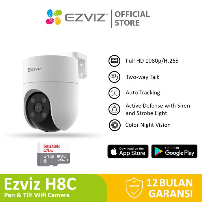 Gambar Ezviz H8c 2MP Smart Home IP Camera CCTV Outdoor w/SD Card 64/128/256GB - 64gb dari Ezviz Official Store undefined Tokopedia