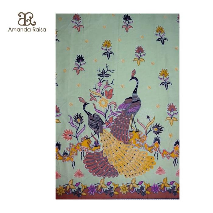 Gambar Kain Batik Meteran Potongan Motif Burung Merak - Hiaju Mint, 0,5 meter dari Batik Amanda Raisa undefined Tokopedia