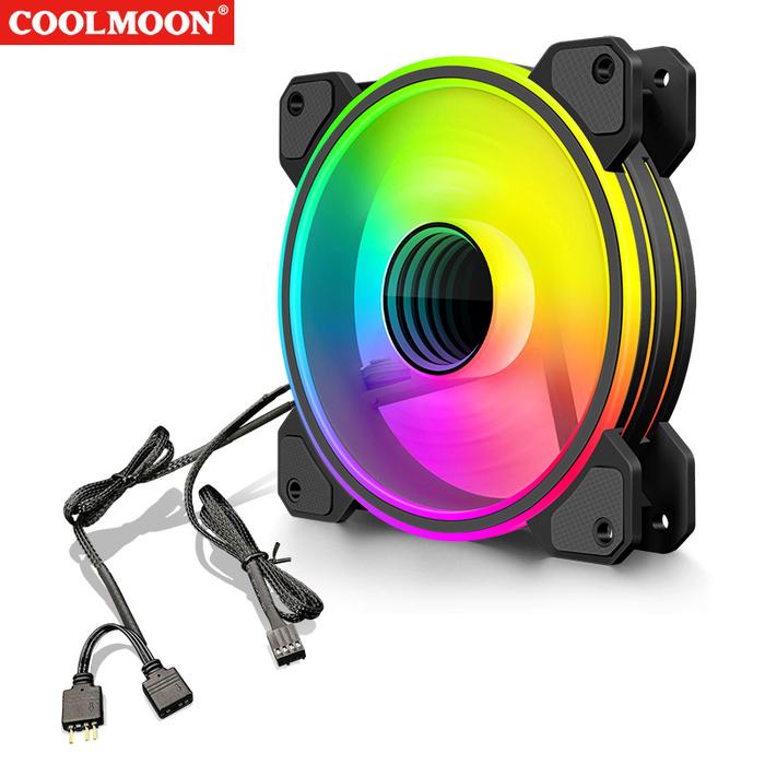 Gambar Fan coolmoon WF1 Infinity Lens 5v 3Pin ARGB Pwm 12Cm white - Hitam, FAN WF1 dari Daftar Harga Komputer undefined Tokopedia