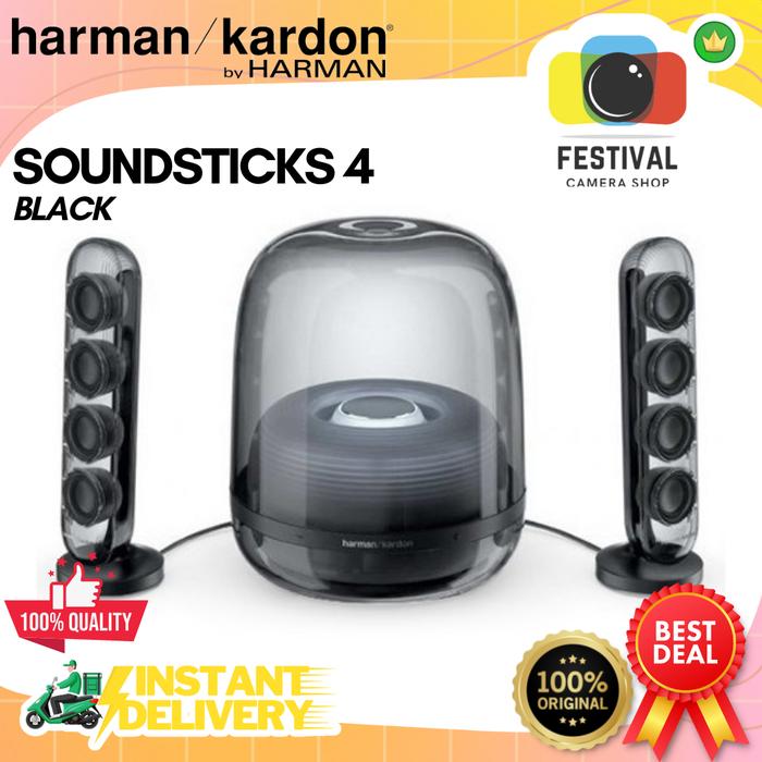 Gambar Harman Kardon SoundSticks 4 / Sound stick 4 Bluetooth Speaker White - Hitam dari Festival Kamera undefined Tokopedia