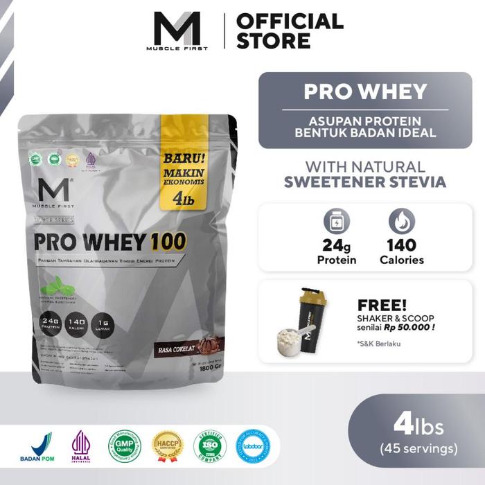 Jual MUSCLE FIRST Pro Whey 100 4lbs/1800gr - Whey Protein Suplemen