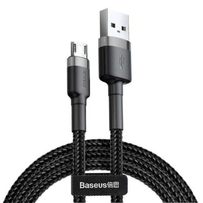Gambar Baseus Kabel Data Cable Cafule Micro USB 2.4A (1 METER) - BLACK - 1METER dari Honeycomb. undefined Tokopedia