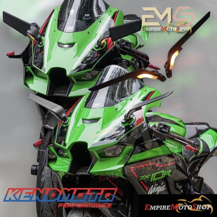 Gambar Spion Kendmoto ZX10R ZX 10 R ZX 10R Winglet Mirror Alumunium Sein LED - Non Sein dari Empiremotoshop undefined Tokopedia
