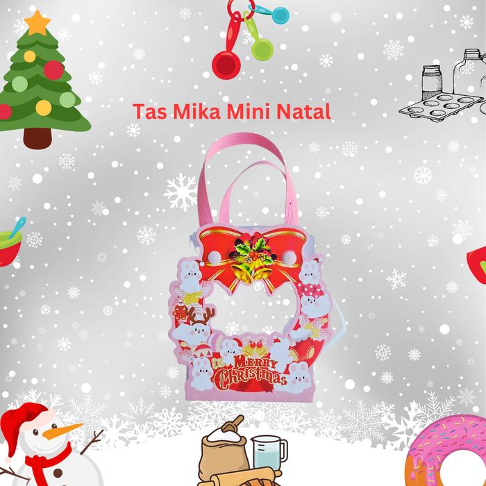 Gambar Box Mika Mini Natal - Merah Muda dari Baking's Buddy undefined Tokopedia