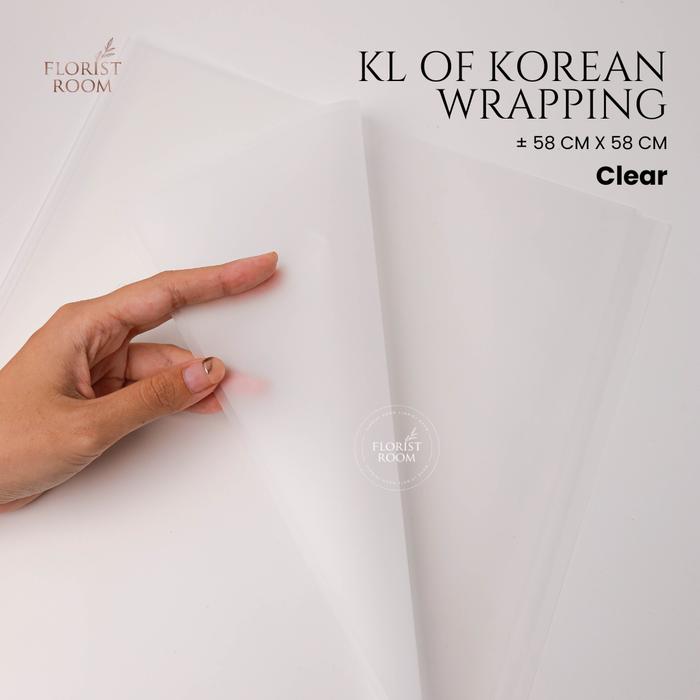 Gambar 3 Lembar KL Korean Wrapping - Cellophane - Flower Wrapping - Clear dari Florist Room undefined Tokopedia