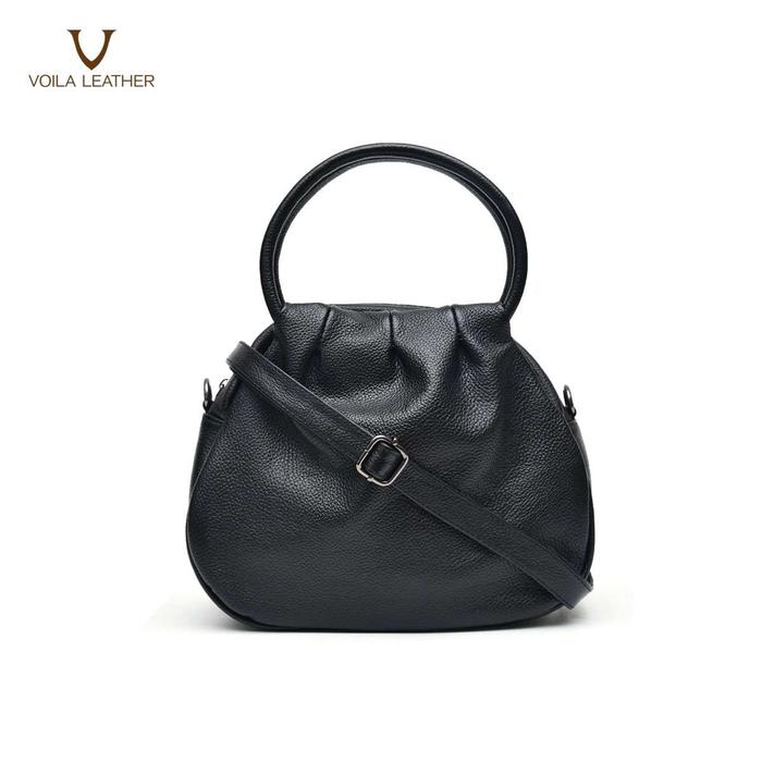 Gambar Tas Selempang Basket Bag Wanita Kulit Asli Voila Dione - Black dari Voila Leather undefined Tokopedia