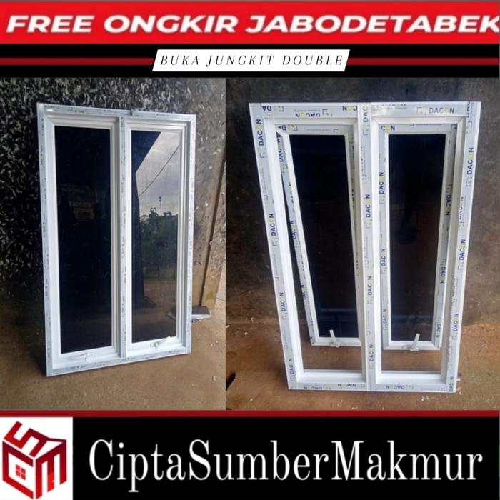 Gambar Jendela Aluminium 80x120cm (2 Daun) - Putih, Swing Double dari CiptaSumberMakmur undefined Tokopedia