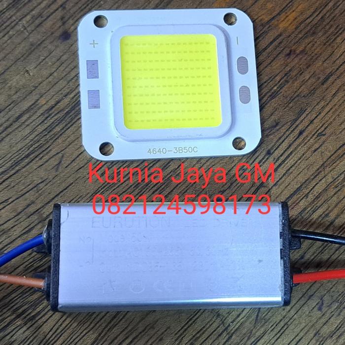 Gambar Chip LED COB 50watt Set Driver 50w Mata Lampu Jalan PJU Sorot Kotak - MATA LED+ DRIVE dari Kurnia Jaya GM undefined Tokopedia