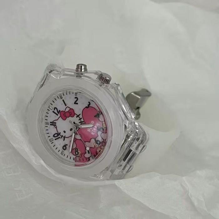 Gambar JAM TANGAN WATCHES ANAK CINNAMOROLL MELODY KUROMI HELLO KITTY POMPOMPU - hk putih dari Republik Boneka undefined Tokopedia