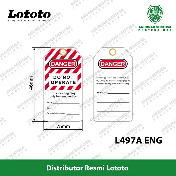 Jual LOTOTO L497A ENG Safety Loto Lockout Tagout Tags - Kota Semarang ...