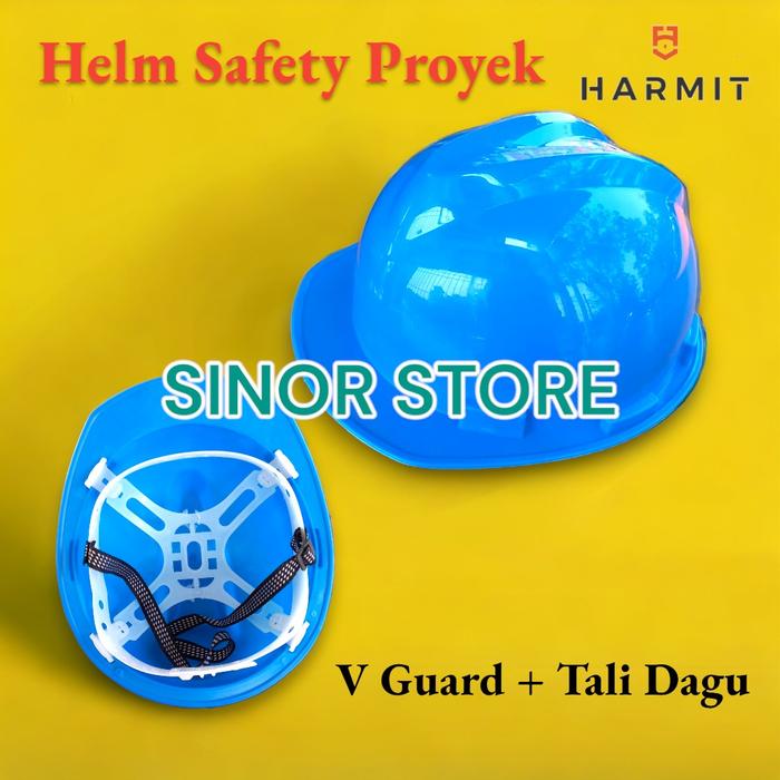 Gambar Helm Safety Proyek merk HARMIT - Biru, HARMIT dari SINOR Store undefined Tokopedia