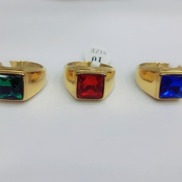 Gambar EXLUSIVE CINCIN BATU WARNA TITANIUM PREMIUM - gold batu merah, 9 dari Aprilia Fashion Shop undefined Tokopedia