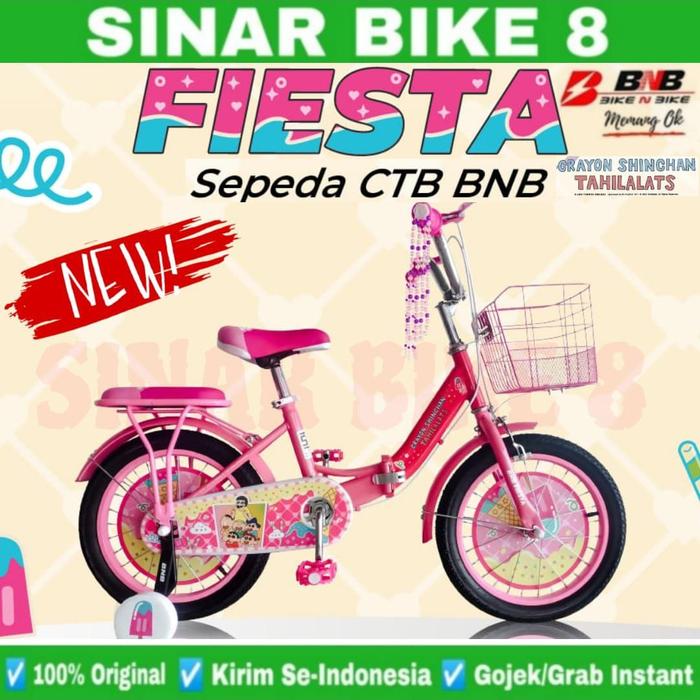 Gambar Sepeda Anak Perempuan BNB FIESTA 16 Inch Keranjang Usia 2-8 Tahun - Pink Full  dari Toko Sepeda Sinar Bike 8 undefined 5 Tokopedia