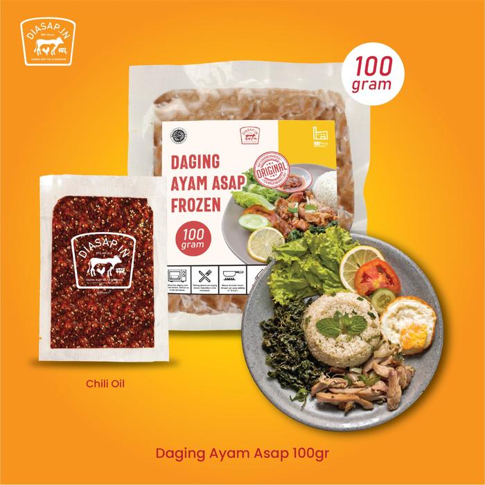 Gambar SEI AYAM Frozen / Daging Ayam Asap DIASAPIN 100gr + 1 Sambal 30gr - Chili Oil dari DIASAPIN Kota Bandung Tokopedia