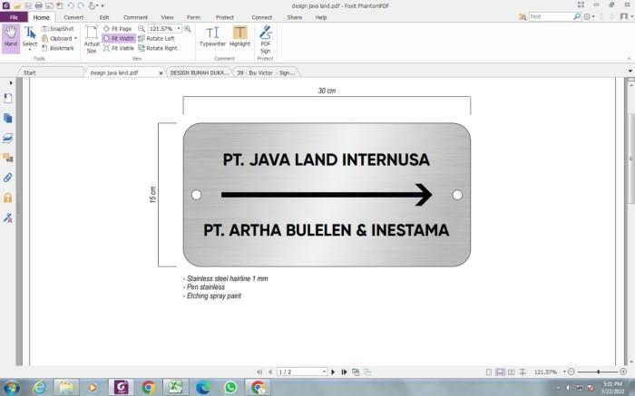 Jual Signage Door Sign Stainless Uk. 40cm x 10cm - Jakarta Barat ...