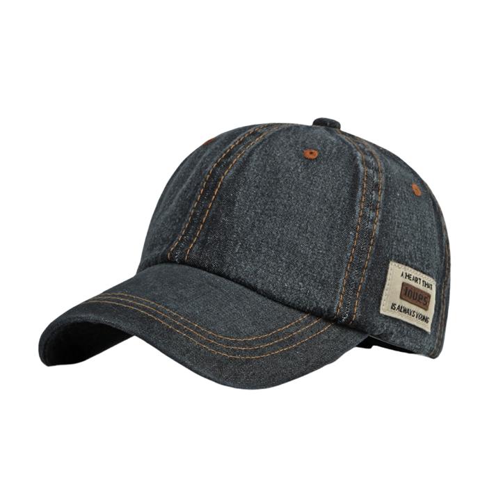 Gambar Baseball cap : DENIM CAP - Topi Baseball Topi Pria Topi Wanita - BLACK dari Toko 1973 undefined Tokopedia