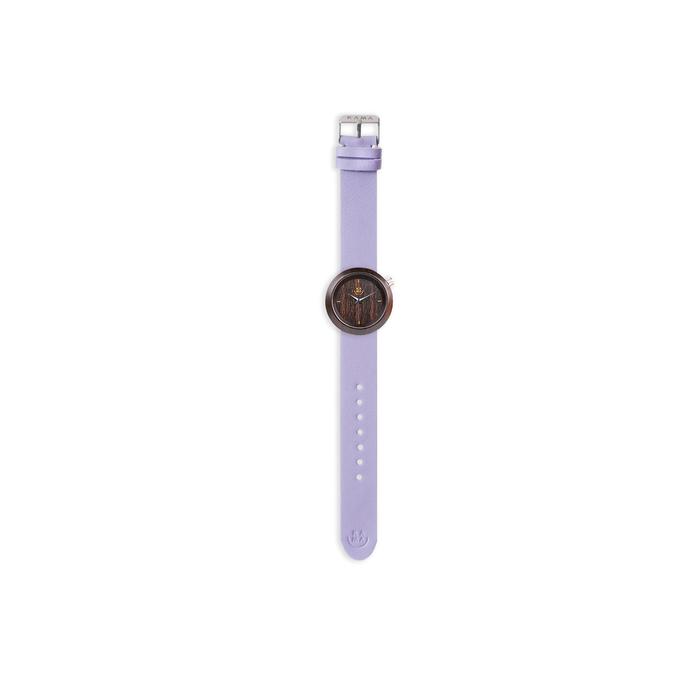 KAMA Watch Jam Tangan Kayu Sonokeling Dial Hitam Pria Lilac