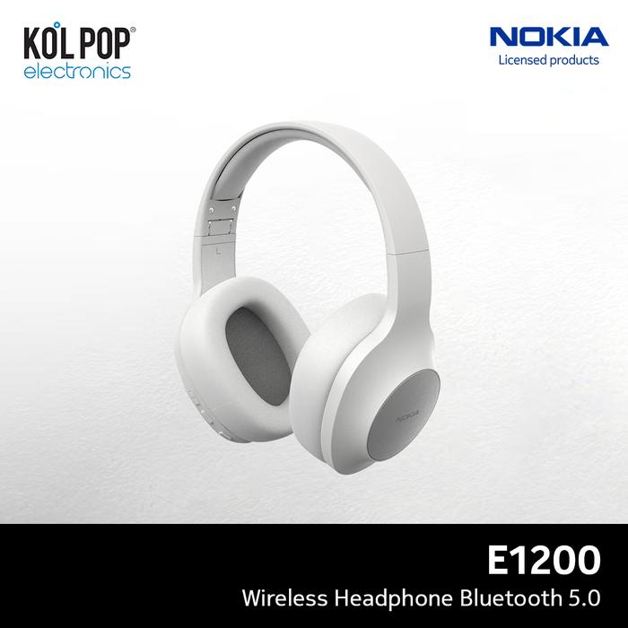 Gambar Nokia E1200 Wireless Bluetooth 5.0 Headphone Headset with Mic-White dari Koolpop Electronics undefined Tokopedia