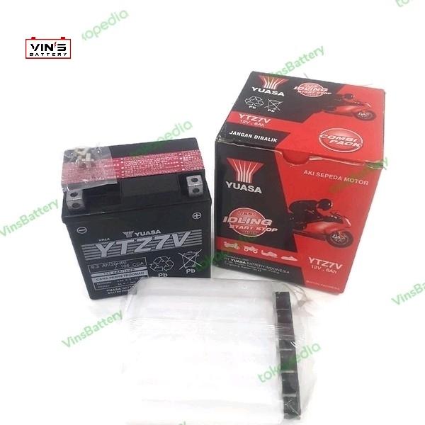 Gambar Aki Motor Yuasa YTZ7V 6 Ah Untuk Lexi/Nmax/Aerox dari VinsBattery undefined Tokopedia
