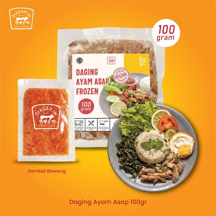 Gambar SEI AYAM Frozen / Daging Ayam Asap DIASAPIN 100gr + 1 Sambal 30gr - Sambal Bawang dari DIASAPIN undefined Tokopedia