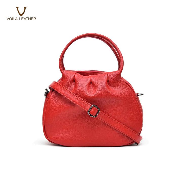 Gambar Tas Selempang Basket Bag Wanita Kulit Asli Voila Dione - Red dari Voila Leather undefined Tokopedia