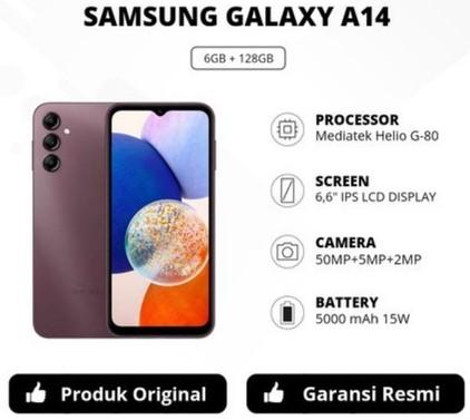 Gambar samsung a14 6/128 5G - 4/128gb, Hitam dari KHANZA ELEKTRONIK STORE undefined 2 Tokopedia