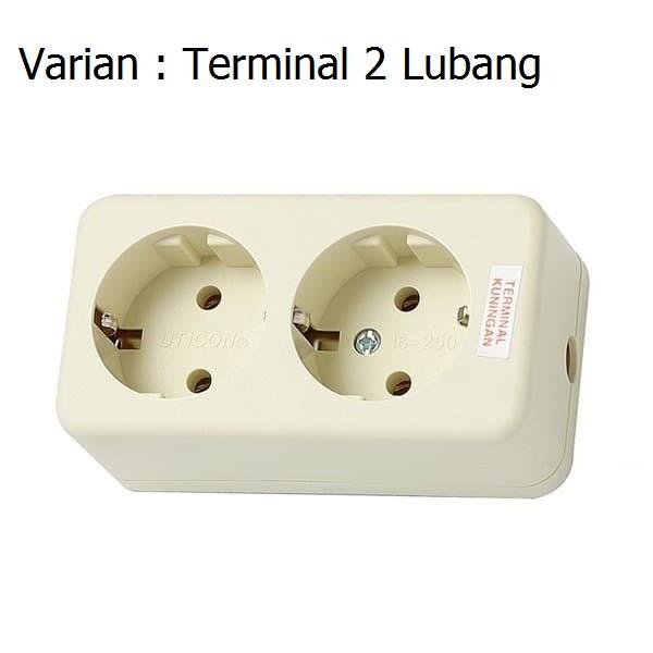 Gambar Terminal Stop Kontak Power Strip Multi Outlet Colokan Listrik Uticon - 2 Lubang dari Toko Optima Kirana undefined Tokopedia