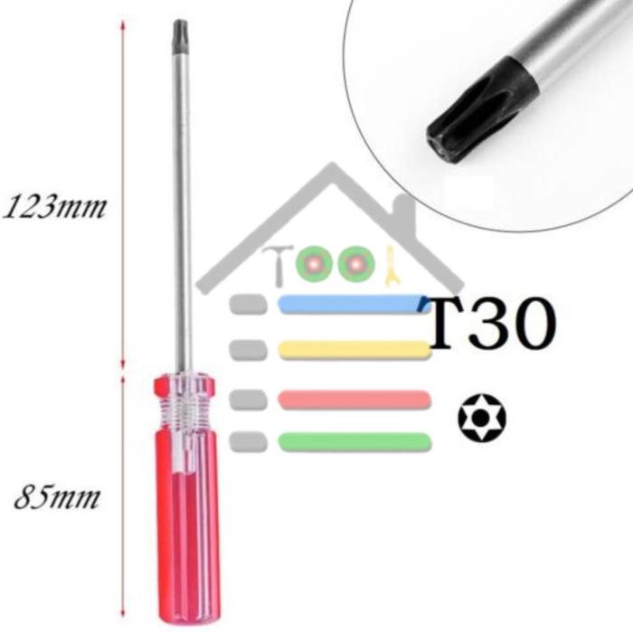 Gambar OBENG TORX BINTANG MAGNET PRESISI CR-V T15 T20 T25 T27 T30 - T30 dari -ADASI- undefined Tokopedia