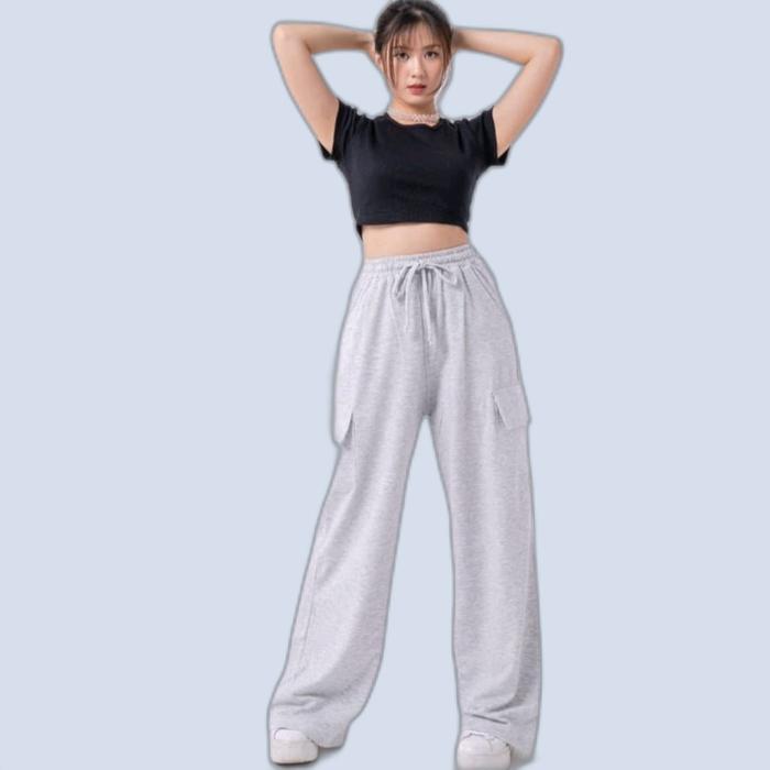 Gambar CELANA JOGGER JOOY SWEETPANTS CELANA CARGO PANJANG WANITA TERBARU - Grey, All Size dari BS.CO SPORT undefined Tokopedia