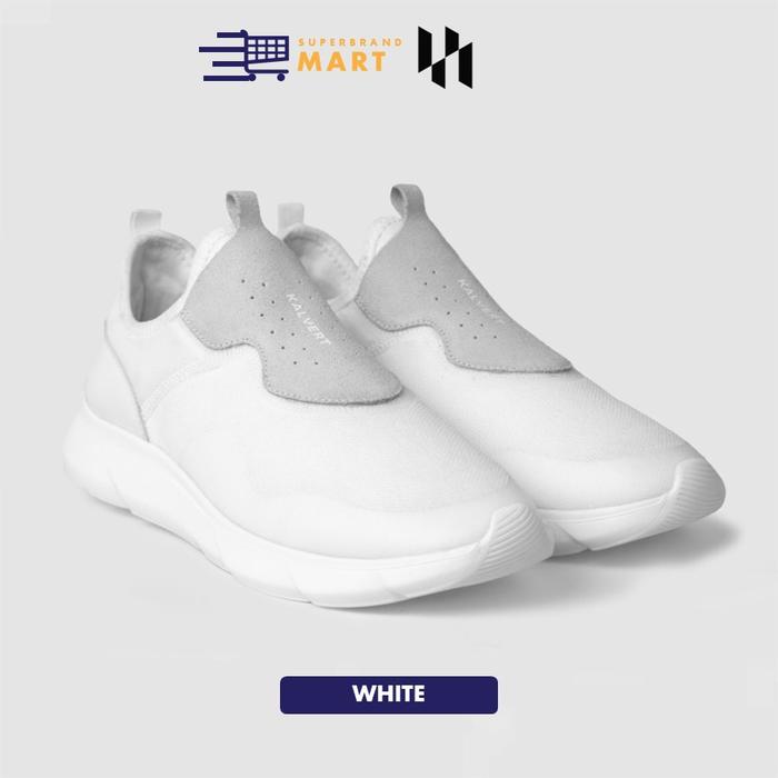 Gambar Sepatu Kulit Kalvert Racer 2.0 Original Sepatu Sneakers Casual Sport - White, 40 dari Superbrand Mart undefined Tokopedia