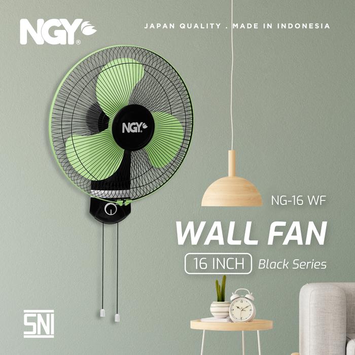 Gambar NGY Wall Fan / Kipas Angin Dinding 16 inch | NG16WF NAGOYA - Hijau dari Nagoya Authorized Store undefined Tokopedia