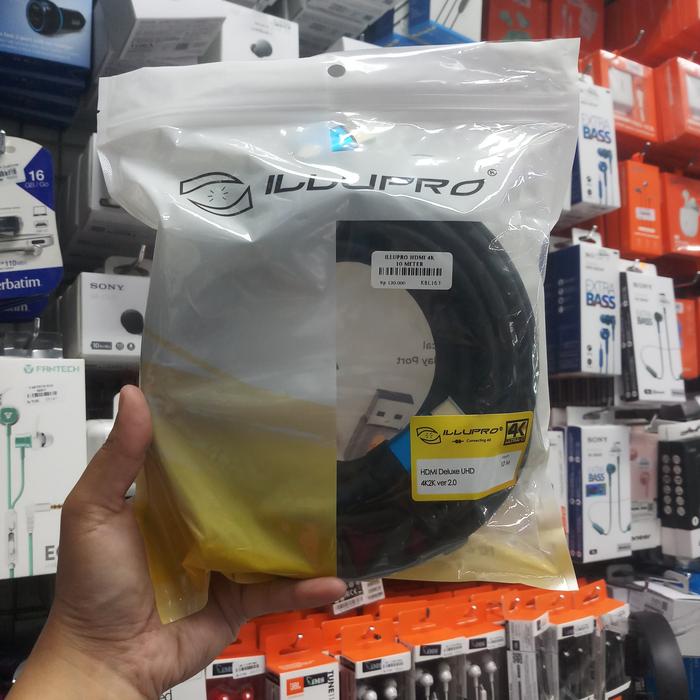 Gambar Illusion HDMI cable 10 mtr 2.0 Digital HD Cable 4K Ultra HD 10 meter - PLASTIK dari Click & Go Tokopedia undefined Tokopedia